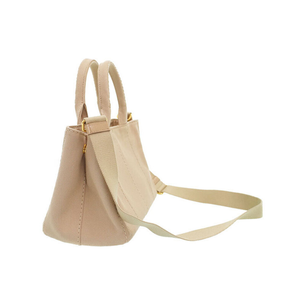 Prada canvas handles Tote Tan handbag 2way top Canapa - Picture 1 of 9